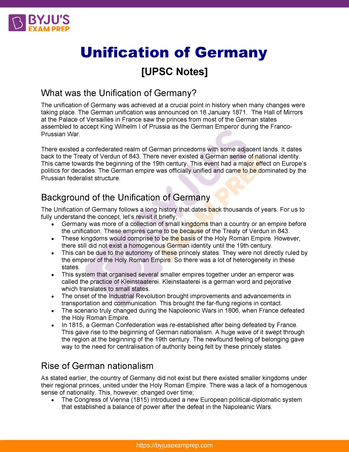 Unification Of Germany Upsc Notes 42 Unification Of Germany UPSC   Thumb 1200 1553 