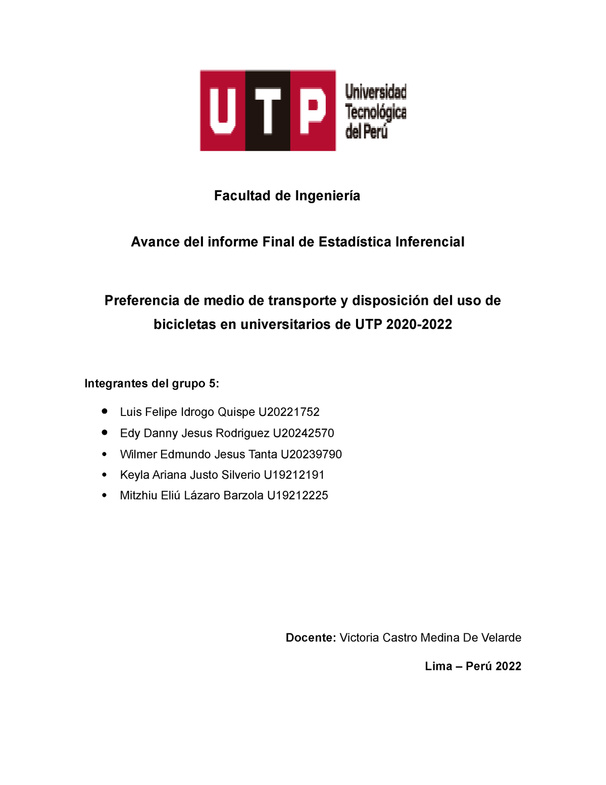 Avance De Proyecto Corregido - Facultad De Ingeniería Avance Del ...