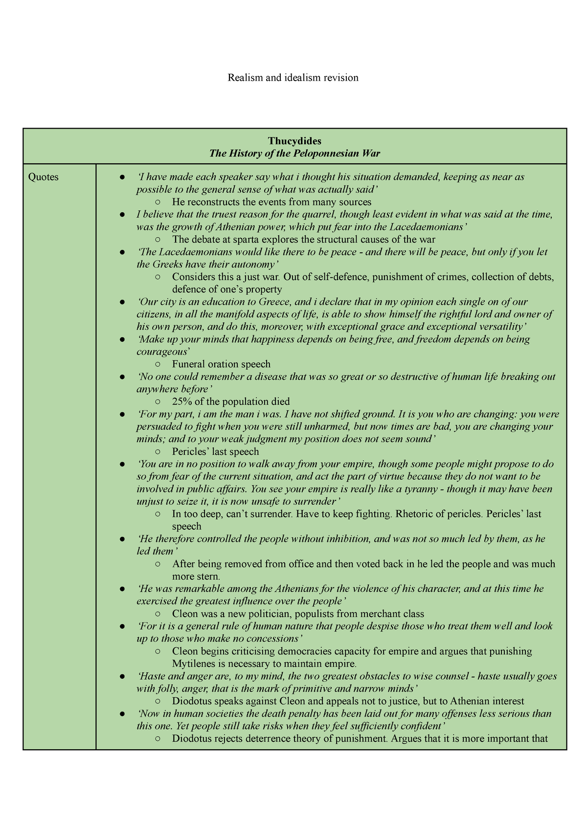 Realism And Idealism Revision - Realism And Idealism Revision ...