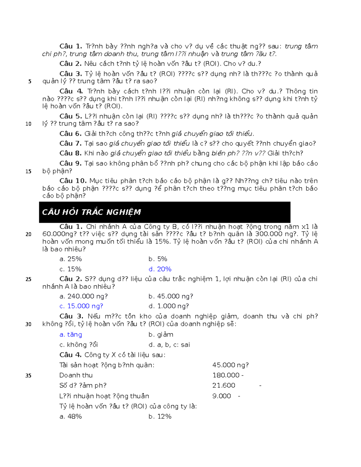 Bài Tập C4 - Xghjcmc - Câu 1. Tr?nh Bày ??nh Ngh?a Và Cho V? Dụ Về Các ...