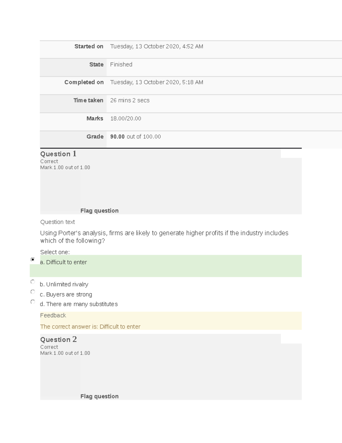 BUS 1101 Graded Quiz Unit 6.docx - Started On Tuesday, 13 October 2020 ...