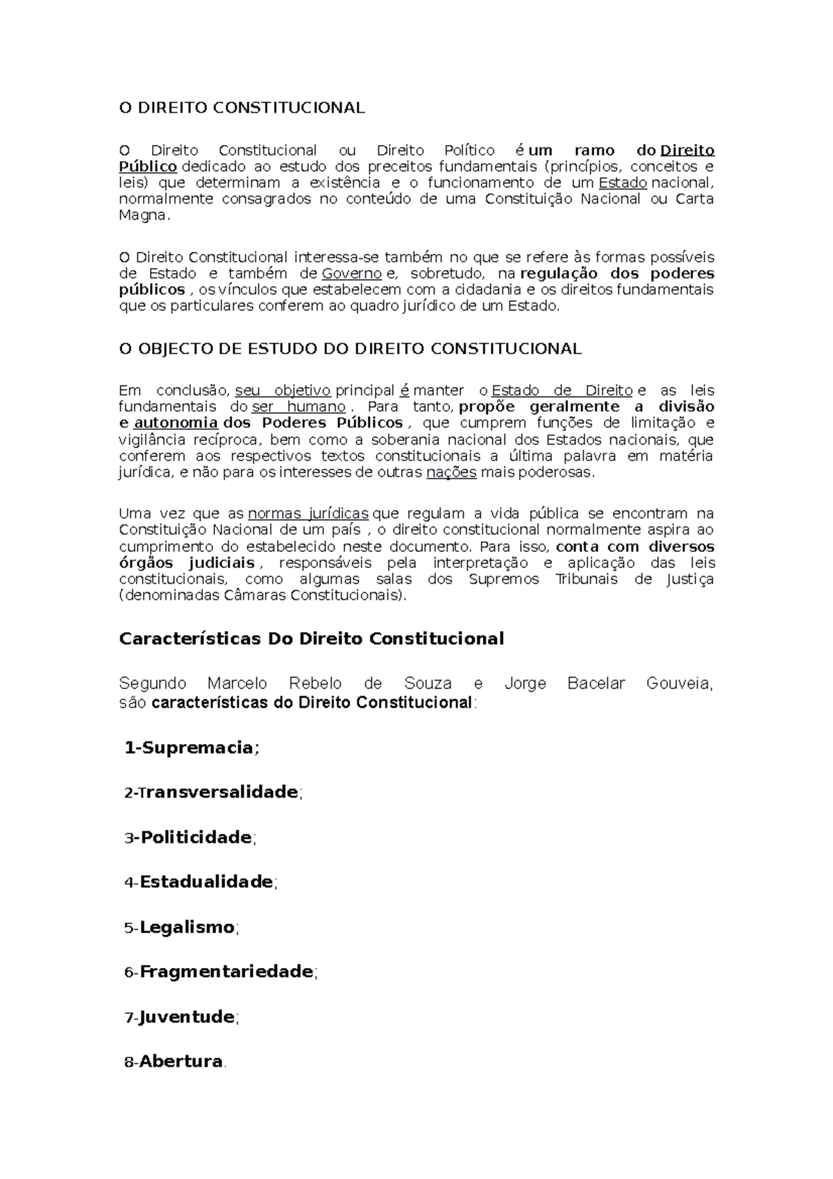 O Direito Constitucional - O DIREITO CONSTITUCIONAL O Direito ...