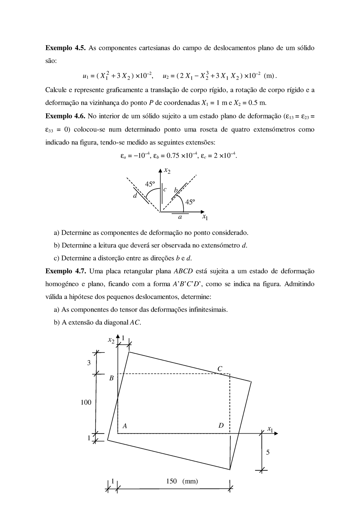 Deformacao - Exemplo 4. As Componentes Cartesianas Do Campo De ...