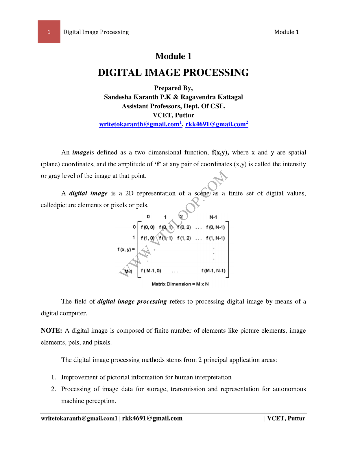 digital image processing assignment 5 answers