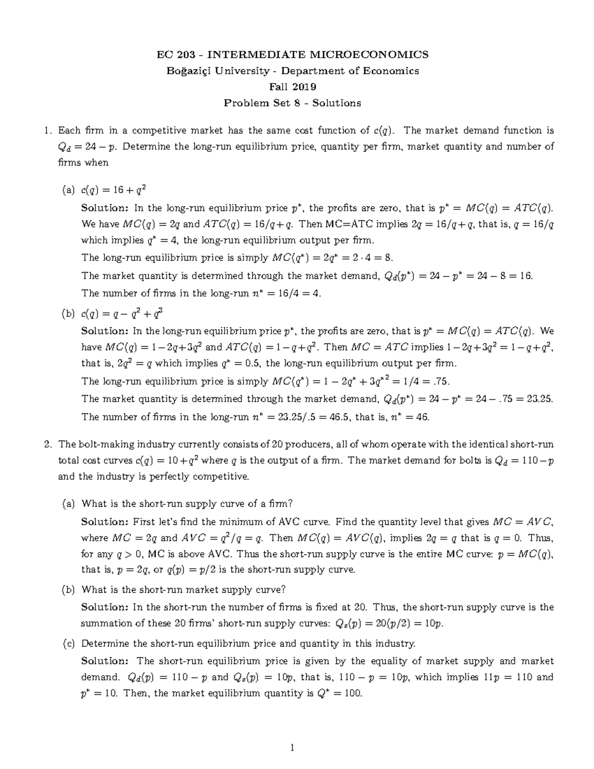 EC203 - Problem Set 8 - Solutions - EC 203 - INTERMEDIATE ...