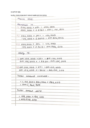 Exercise Chapter 8 FIN323 - EXERCISE CHAPTER 8 State The Main Objective ...