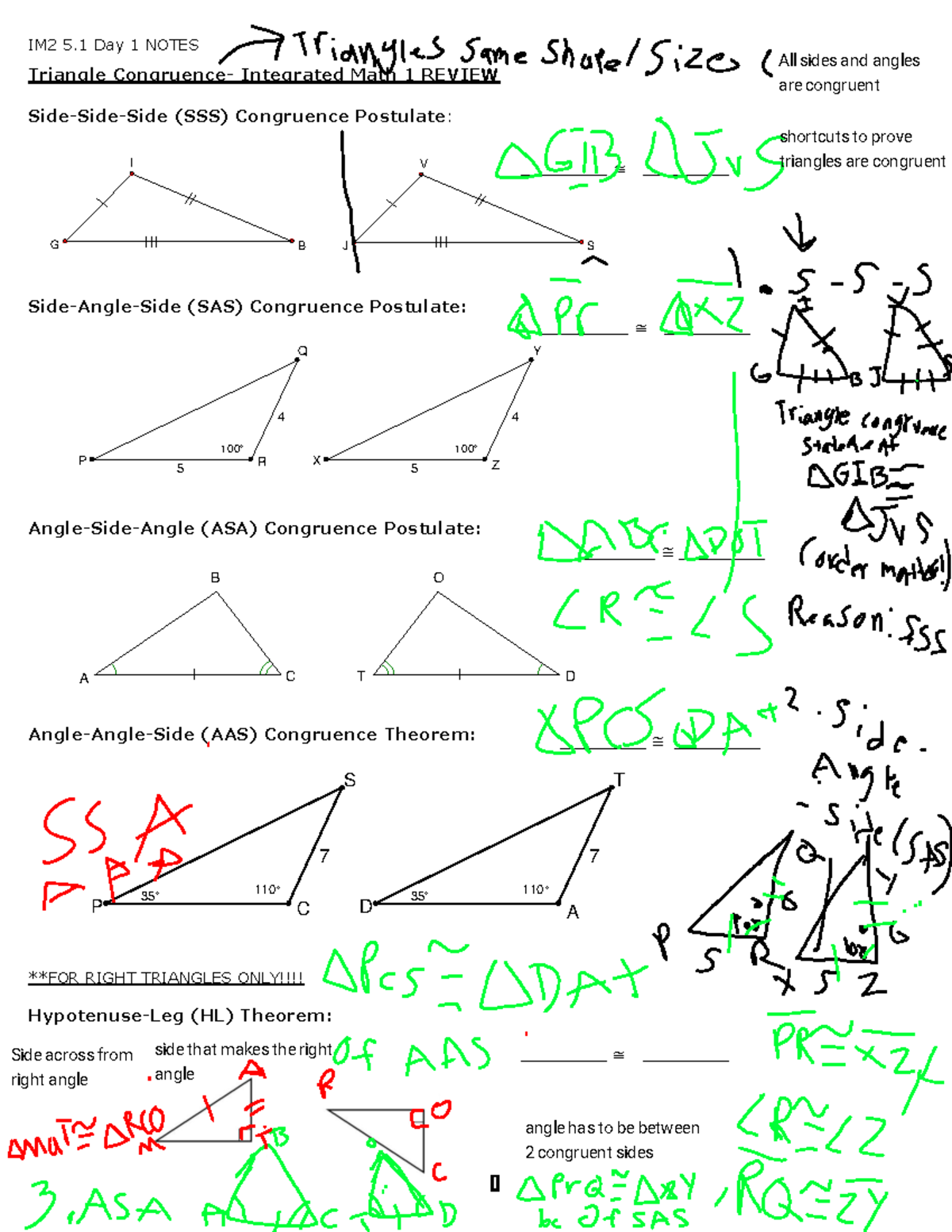 Kami Export - Jorge De La O - IM2 5.1 Day 1 Notes- Triangle Congruence ...