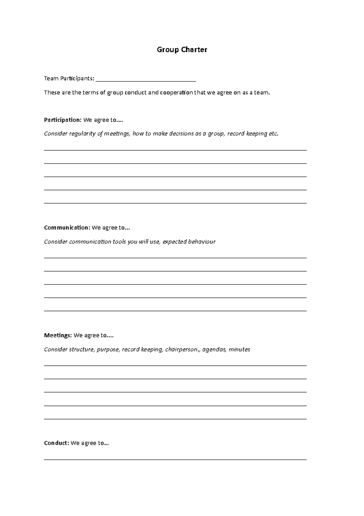 PM4013 Paired Assignment Group Charter - Group Charter Team ...