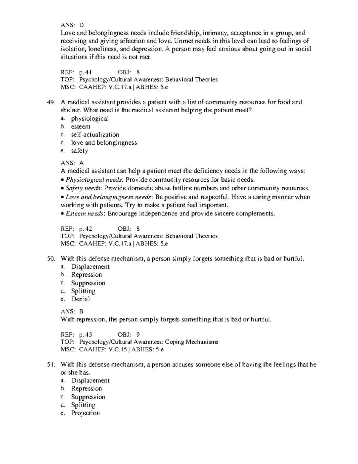 2-16 - Chapter 02: Therapeutic Communication Niedzwiecki: Kinn’s The ...