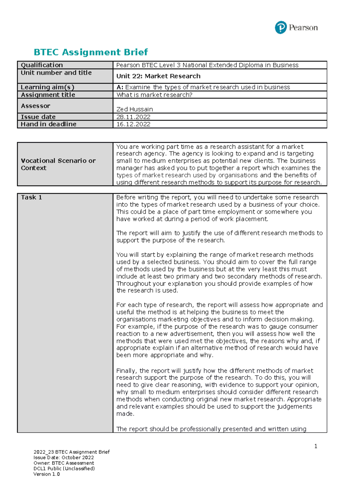 U22 A1 Learning Aim A - neenetnentnetnetne - BTEC Assignment Brief ...