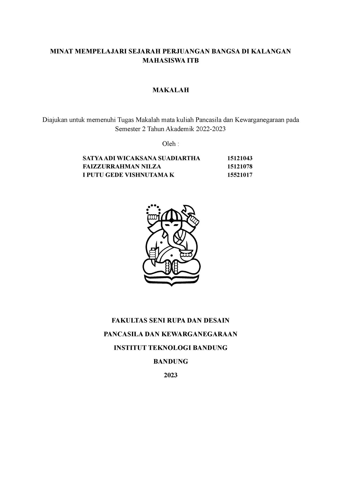 thesis template itb