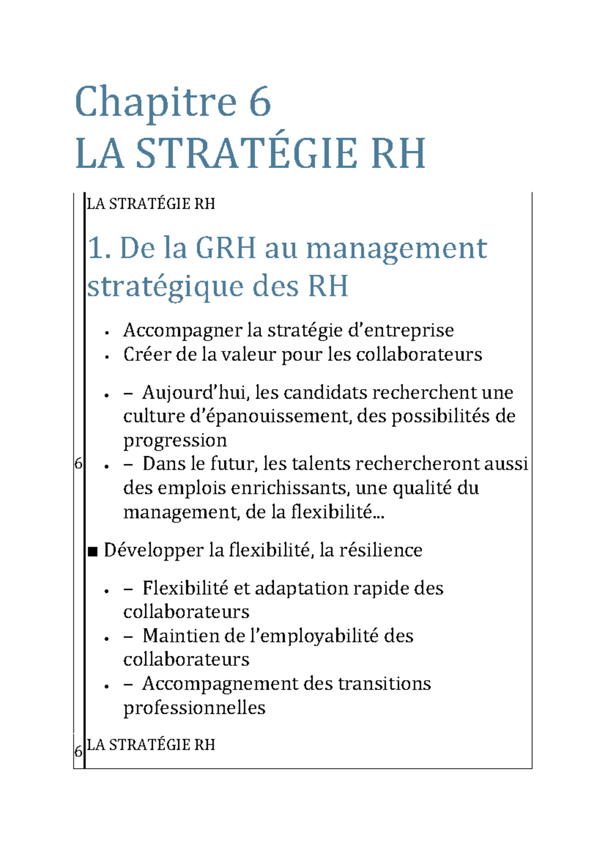 Chapitre 6 Rh - Resources Humaines - Chapitre LA STRATE1 GIE RH 6 LA ...