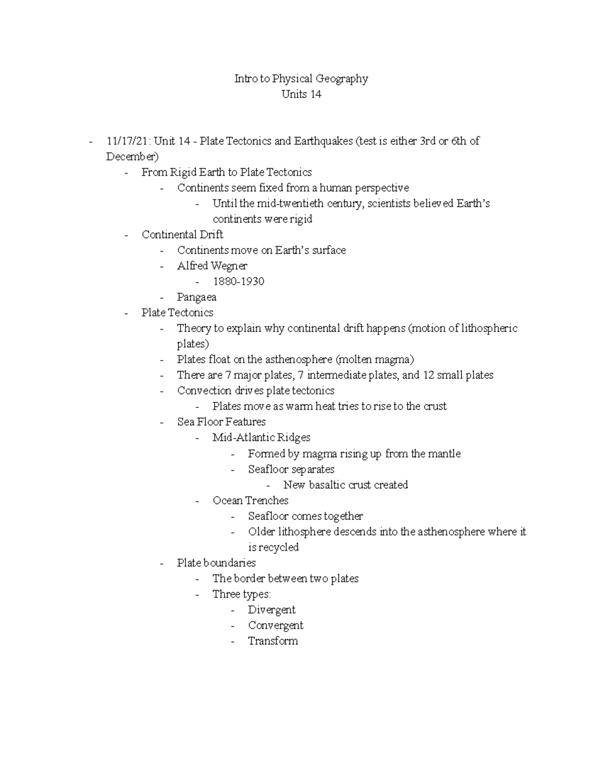 physical geography undergraduate dissertations