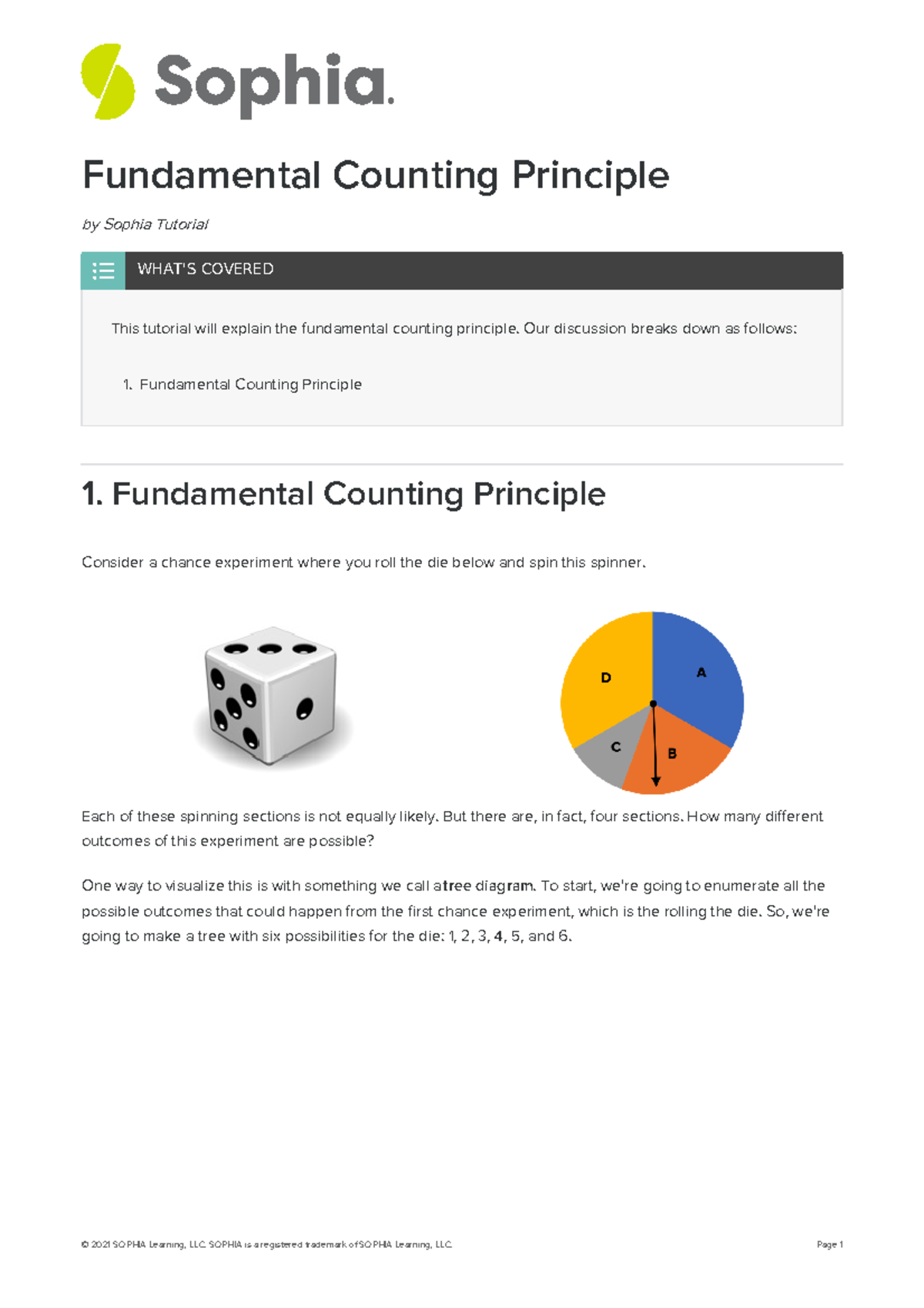 Fundamental counting principle 3 - Our discussion breaks down as ...