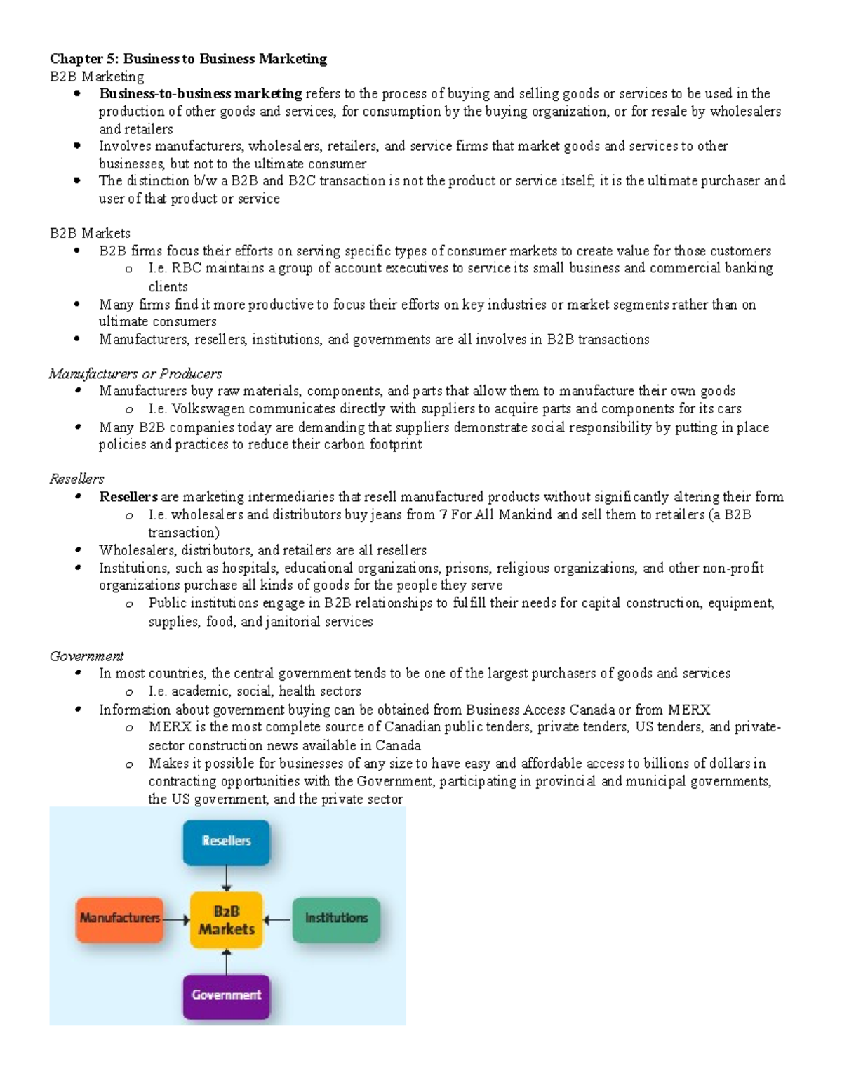 2320 Chapter 5 - Detailed Textbook Notes. - Chapter 5: Business To ...