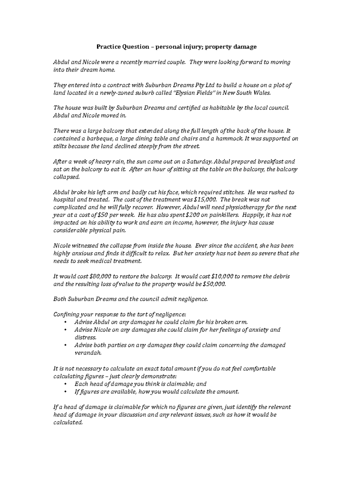 Remedies Exam Scaffold Practice Questions 1 Practice Question