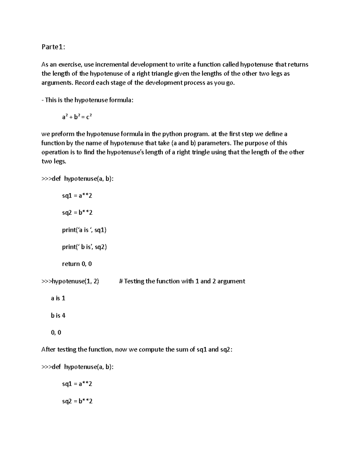 Learning journal unit 4 - Parte1: As an exercise, use incremental ...