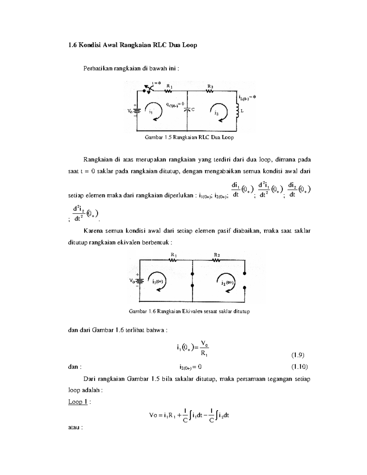 Tke 221 handout rangkaian transient-13-24 - 1 Kondisi Awal Rangkaian ...