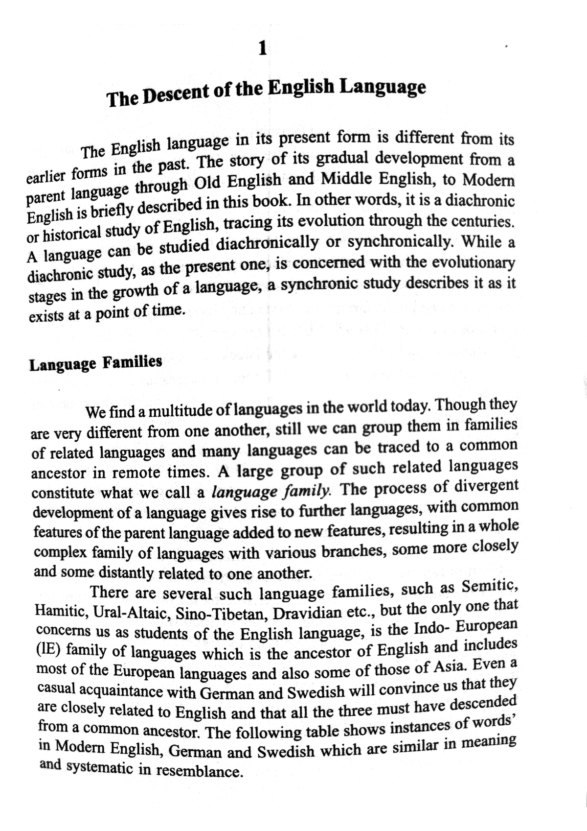 descent of english language essay