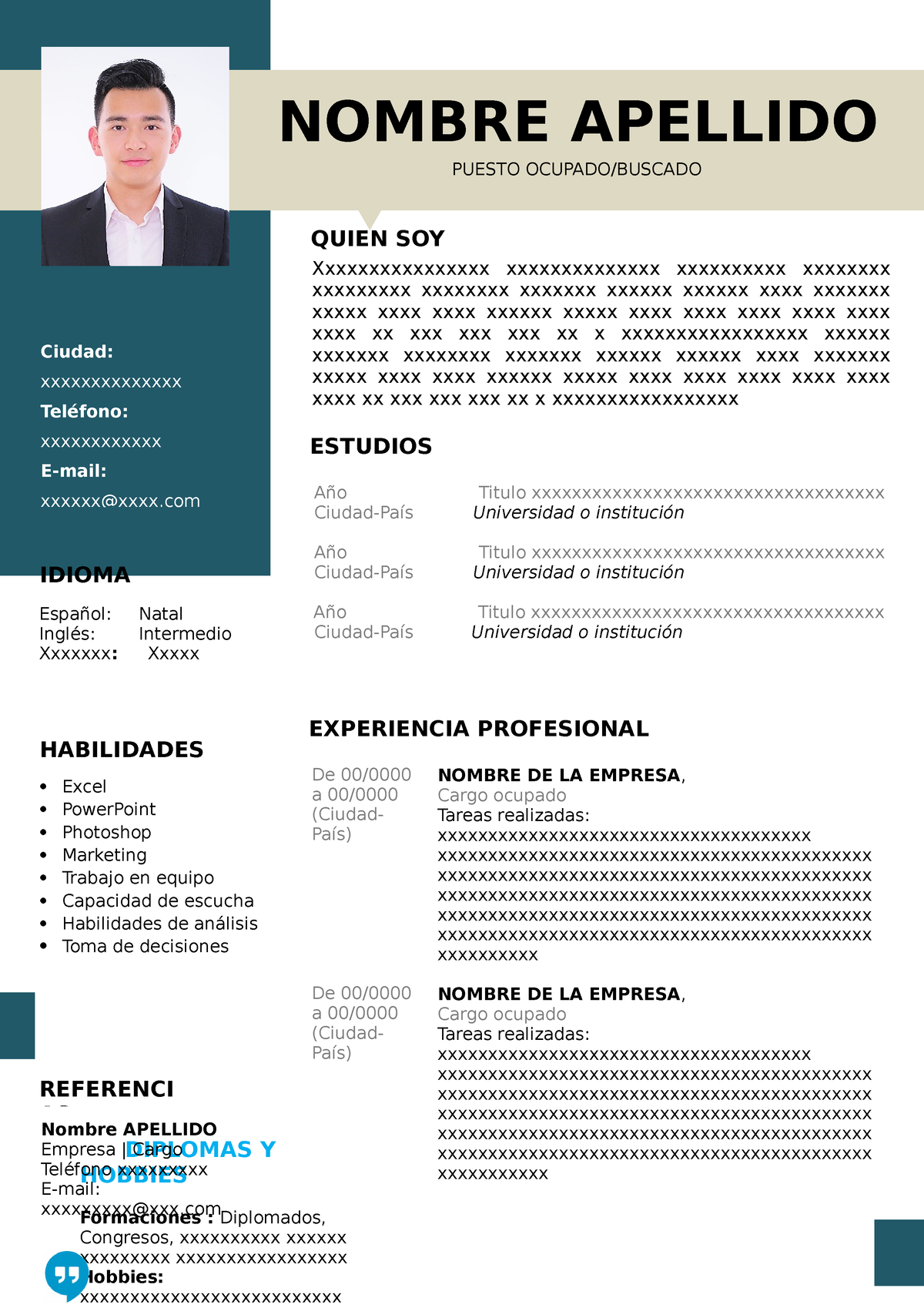 Modelo De Curriculum Vitae Para Recien Egresados Nombre Apellido Diplomas Y Hobbies 6803