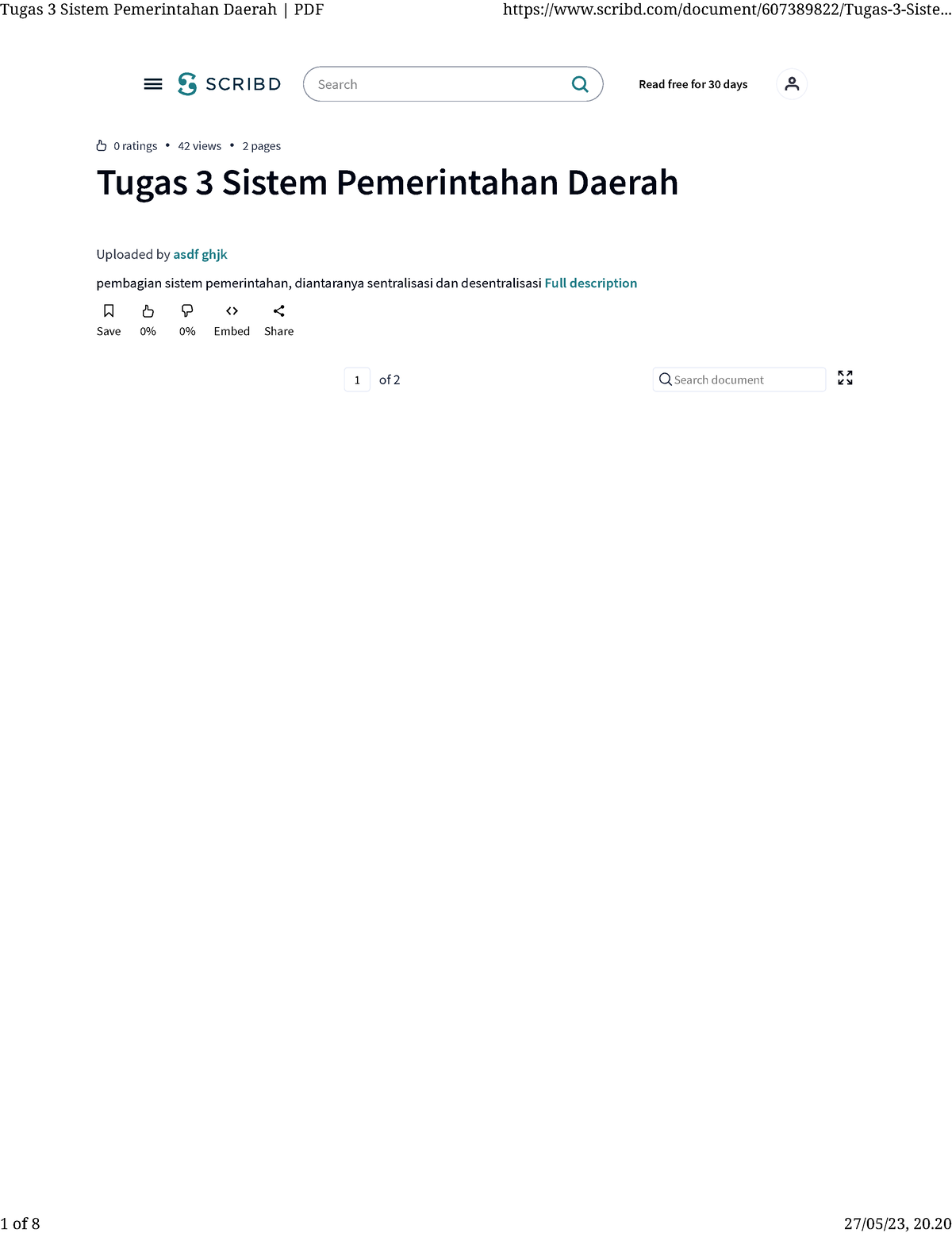 Tugas 3 Sistem Pemerintahan Daerah PDF - 0 Ratings · 42 Views · 2 Pages ...