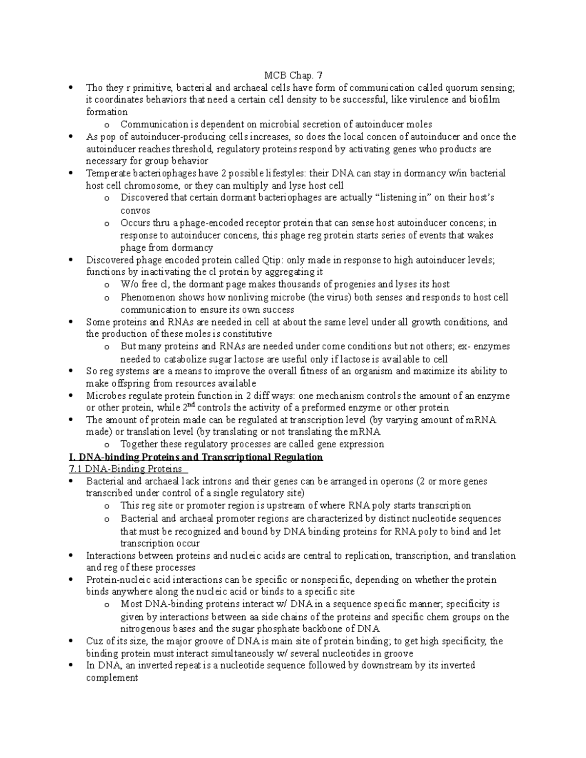 Microbio Chapter 7 - MCB Chap. 7 Tho they r primitive, bacterial and ...