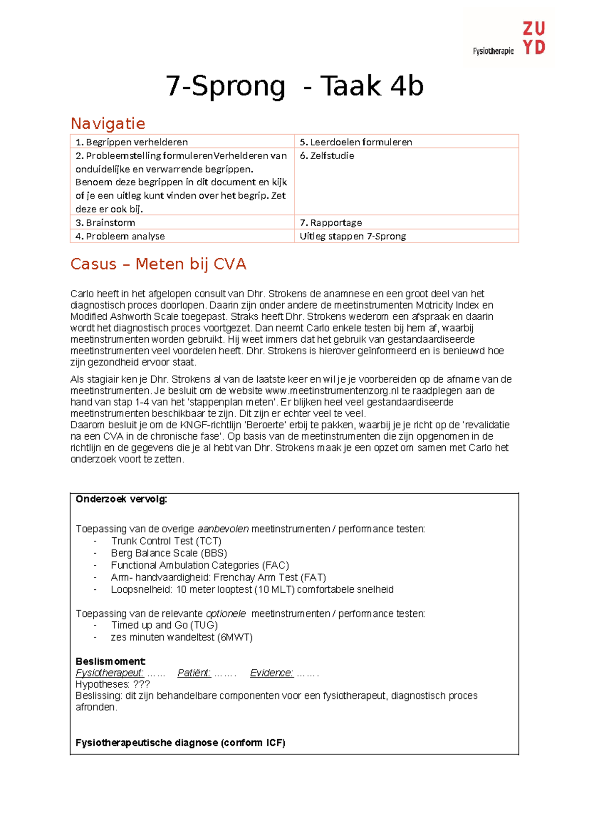 7-sprong Document Taak 4b - 7-Sprong - Taak 4b Navigatie 1. Begrippen ...