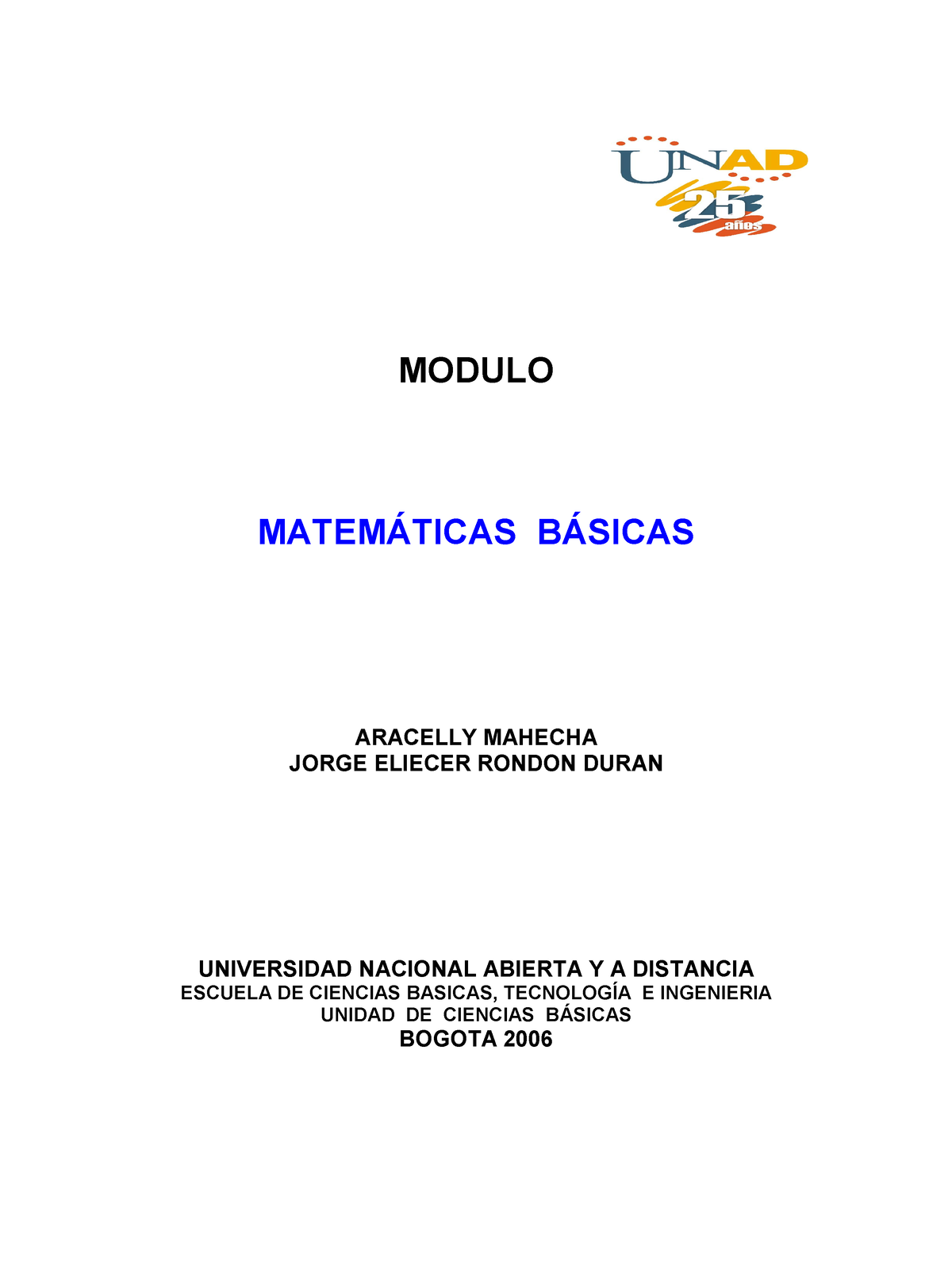 Matematicas Basicas - Excelente - MODULO MATEM¡TICAS B¡SICAS ARACELLY ...