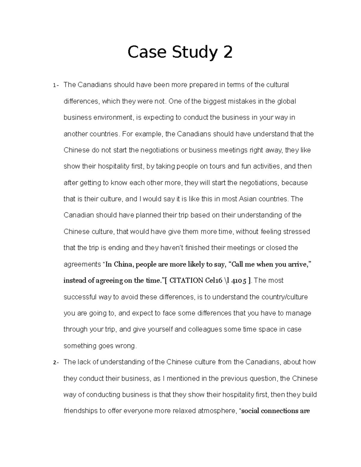 Global Business Environment Case Study 2 Case Study 2 1 The 