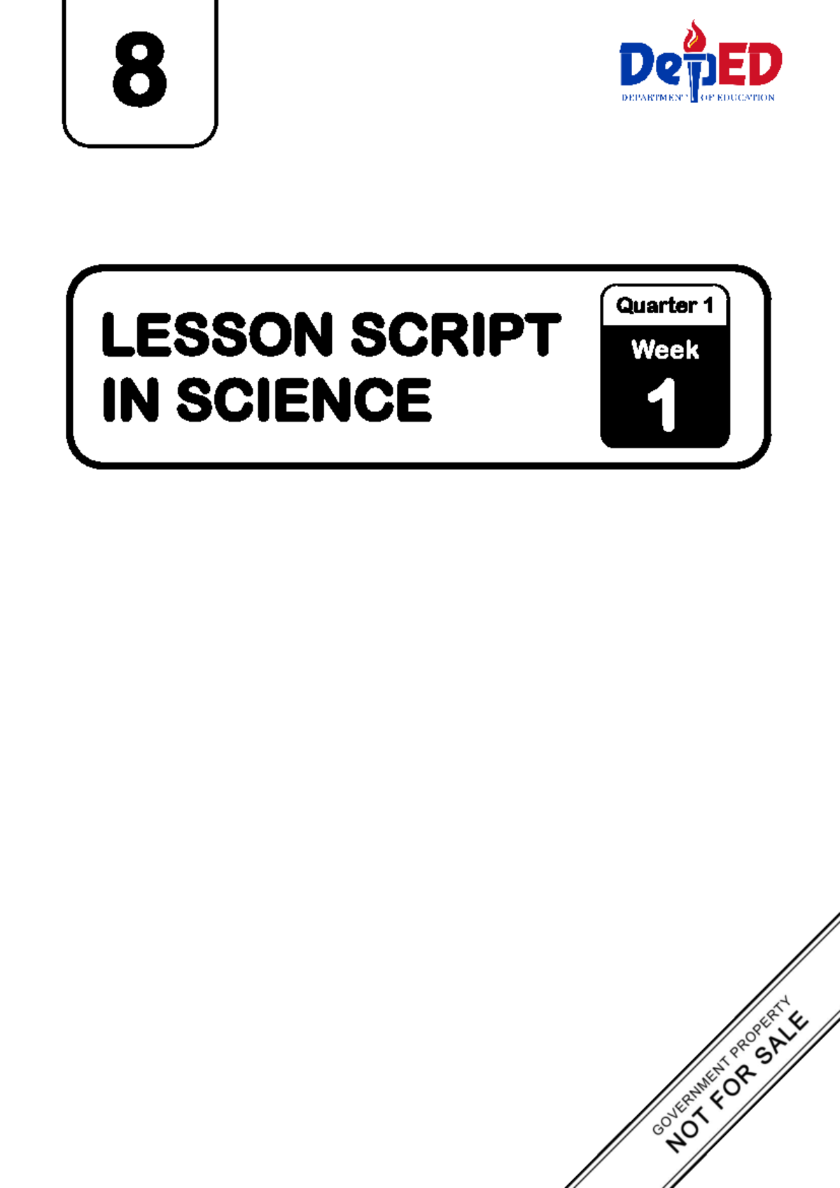 2024 LS G8 CUF Science Q1 WK1 Health - 8 LESSON SCRIPT IN SCIENCE Week ...