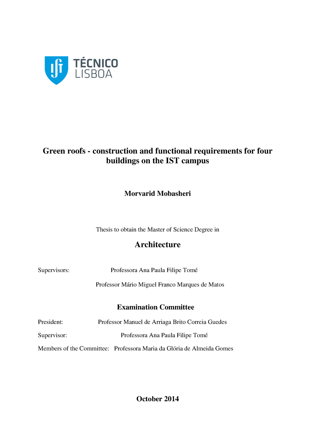 phd thesis on green roof