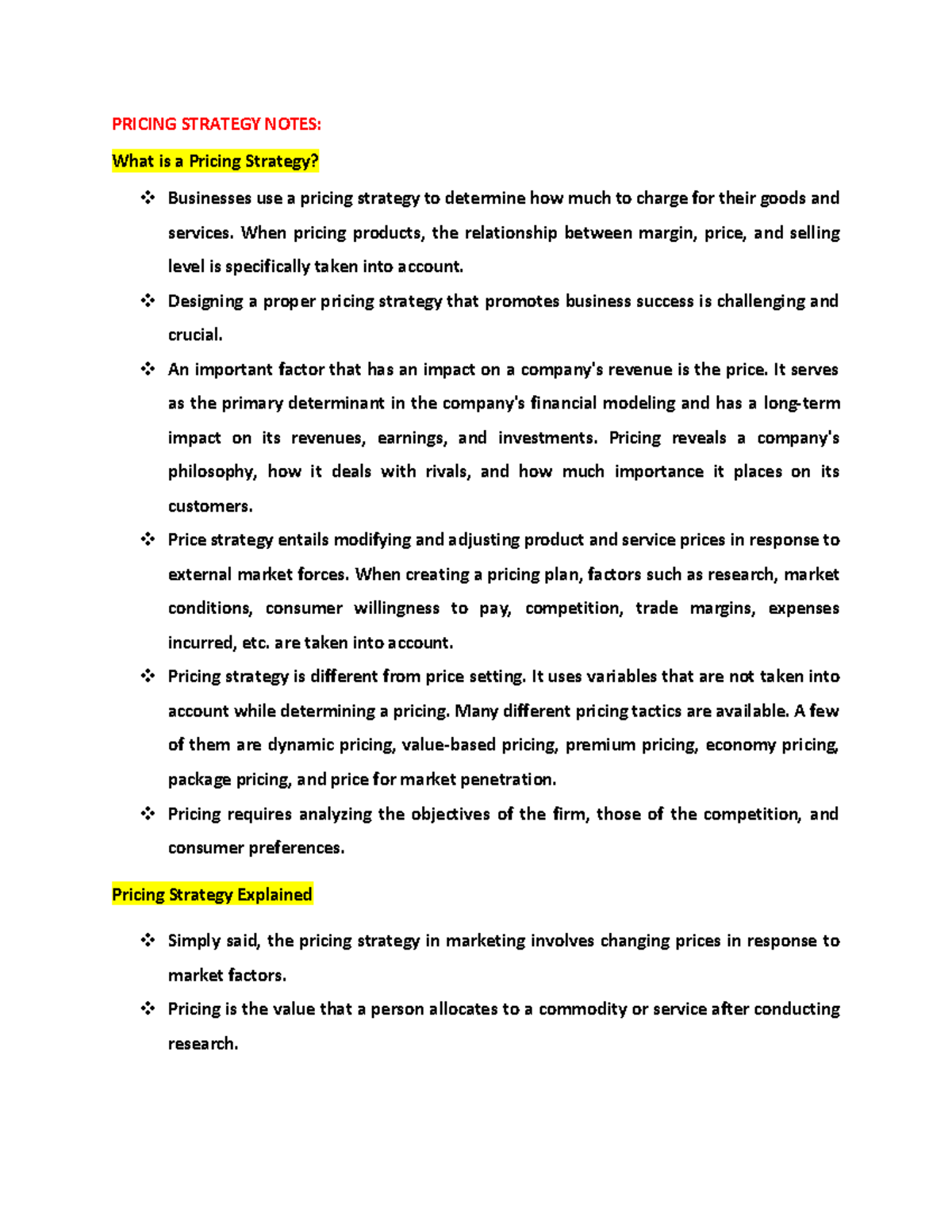 Pricing Strategy Pricing Strategy Notes What Is A Pricing Strategy Pricing Strategy Pricing Strategy Notes What Is A Pricing Strategy