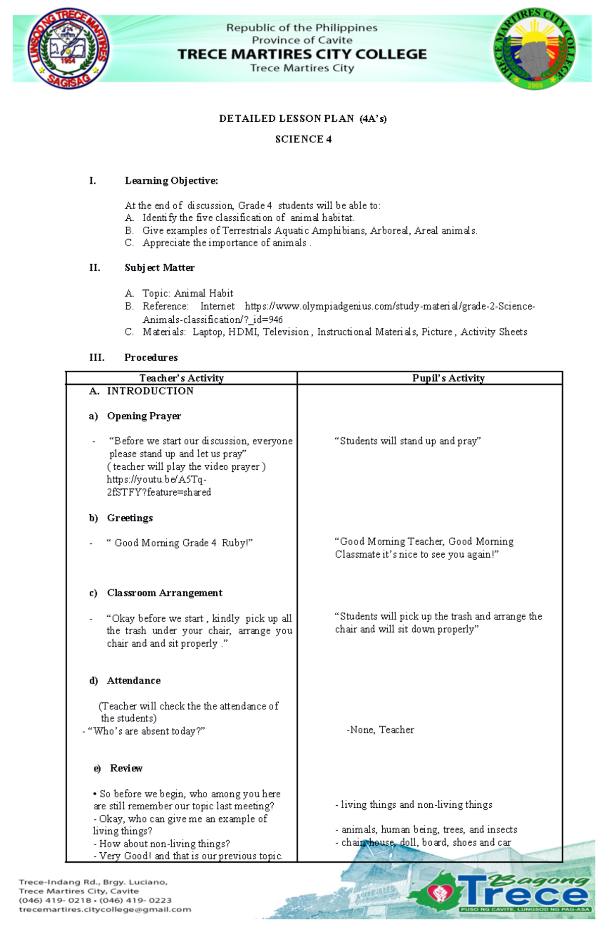 Dlp-in- Science - Detailed Lesson Plan - Detailed Lesson Plan ( 4 A’s 