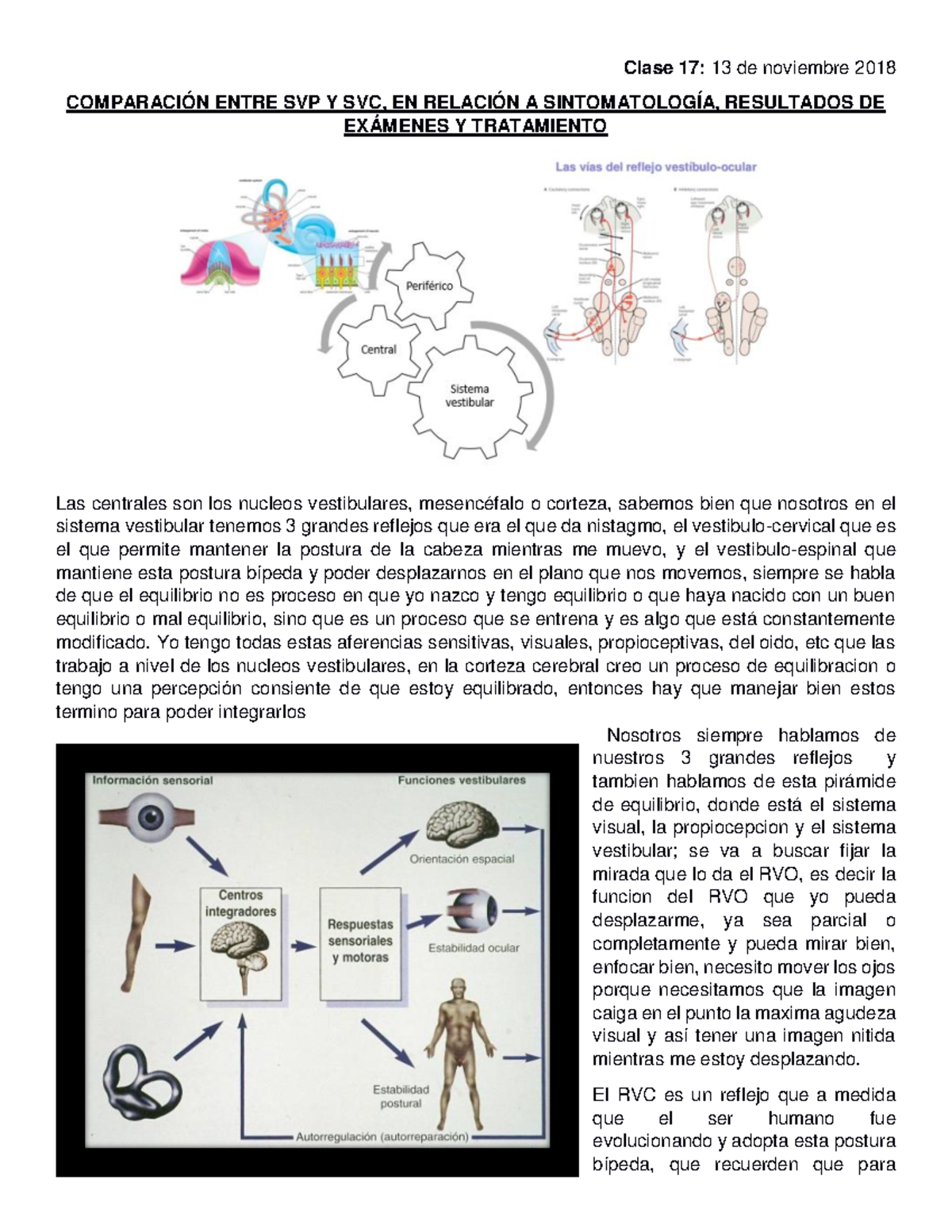 17. Comparación entre el SVP y SVC, en relación Warning TT