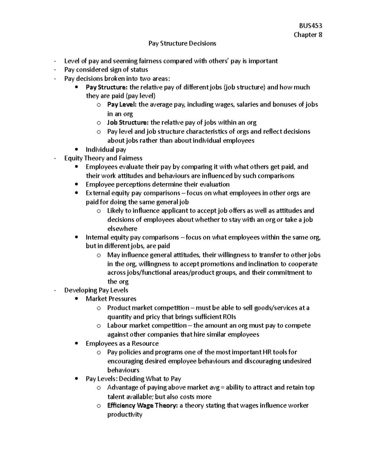 chapter-8-summary-human-resource-managemet-chapter-8-pay-structure