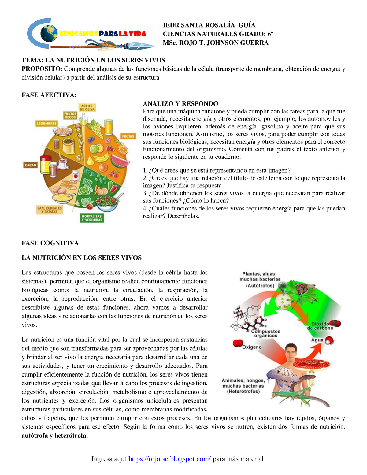 GT 2020 CN G6 LA Nutrición EN LOS Seres Vivos - CIENCIAS NATURALES ...