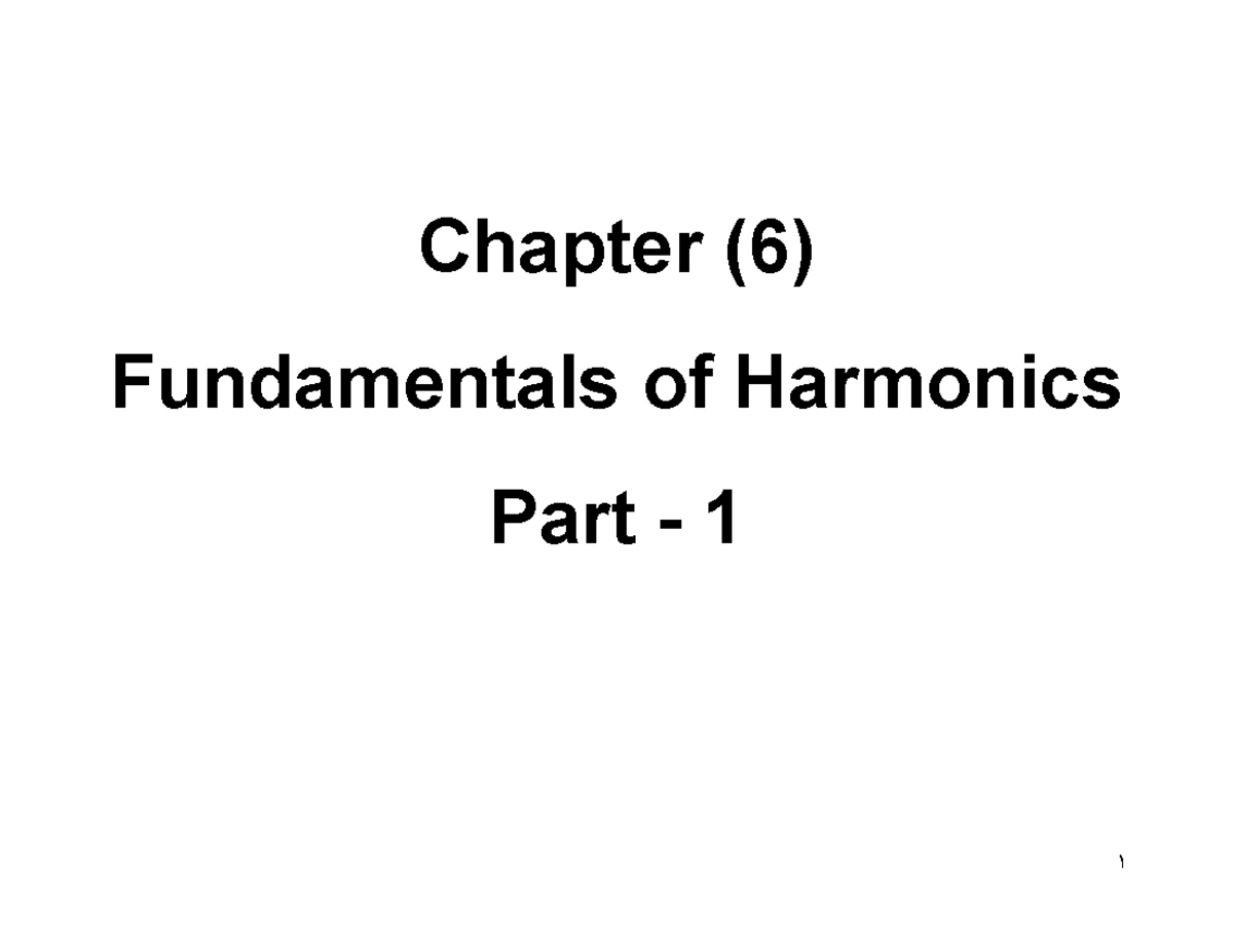 Chapter 6 - Fundamentls of Harmonics - part 1 ...