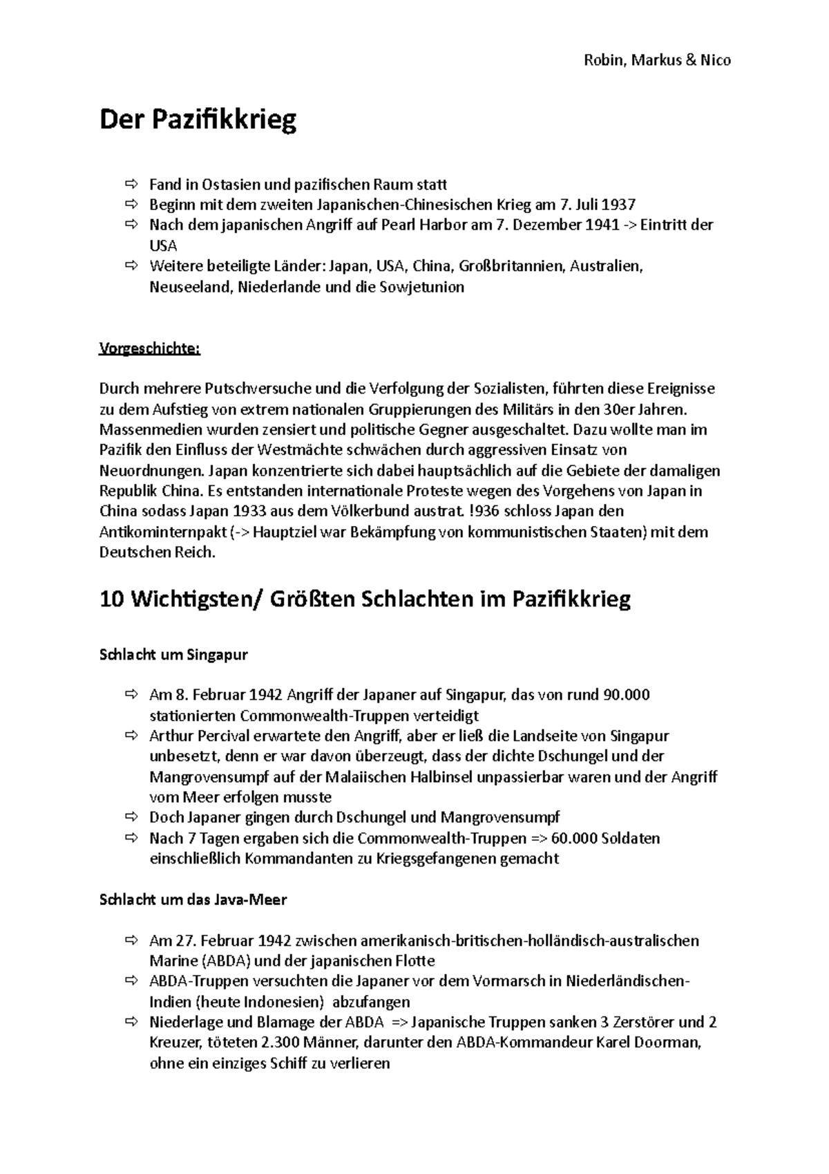 Der Pazifikkrieg Der Pazifikkrieg Fand in Ostasien und pazifischen