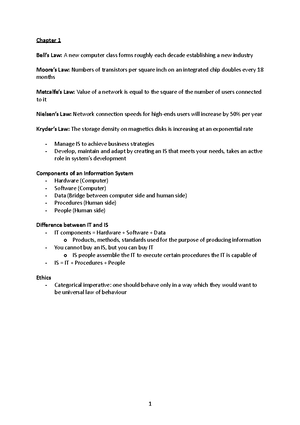 Week 1 - Intro to IS and BP - Full - Introduction to Information ...
