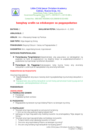 Grade 10 Arts LM q1 - Learner m - ARTS All rights reserved. No part of ...