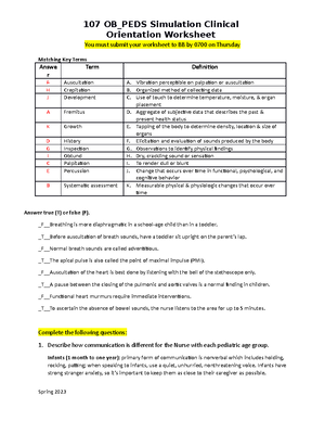 Wrksht 6 Newborn C - 107 Clinical Worksheets - 107 OB_PEDS Simulation ...