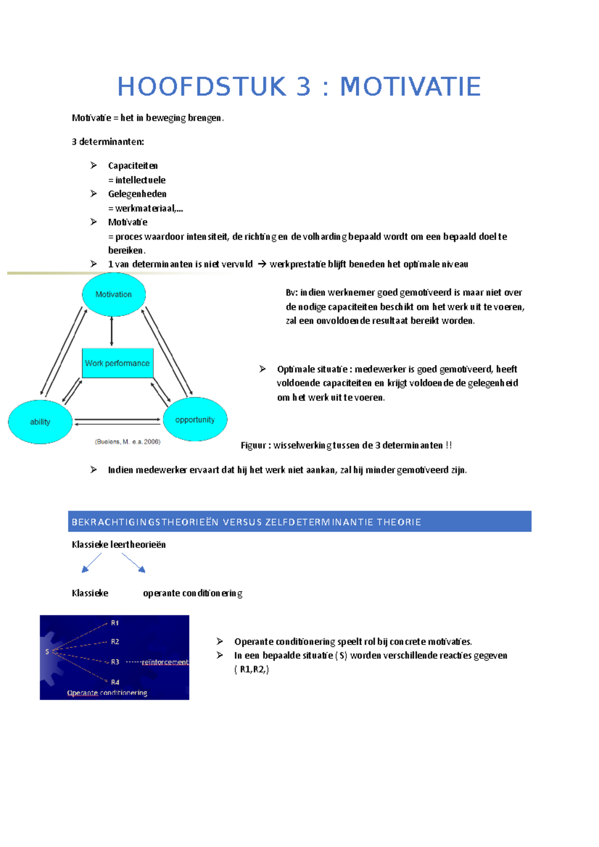 Organisatiepsychologie: Hoofdstuk 3 Motivatie - HOOFDSTUK 3 : MOTIVATIE ...