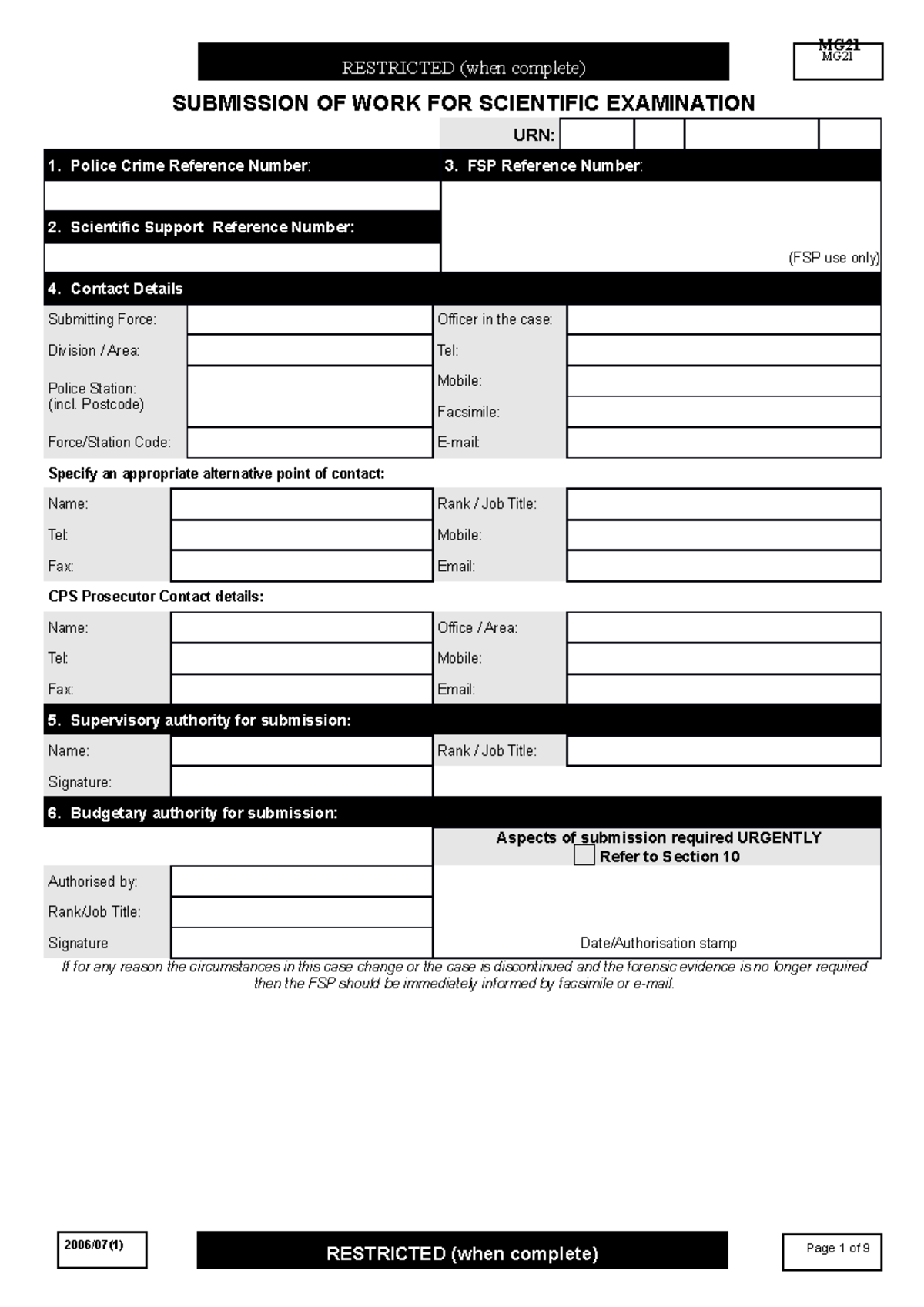 MG21 Blank - This document is a template of what forms will have to be ...