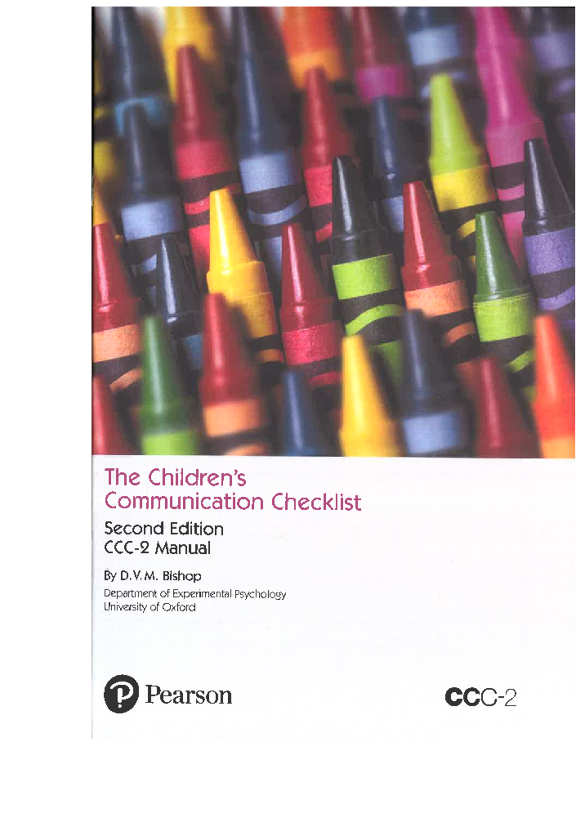 Manual childrens communication checklist - The Communication Checklist ...
