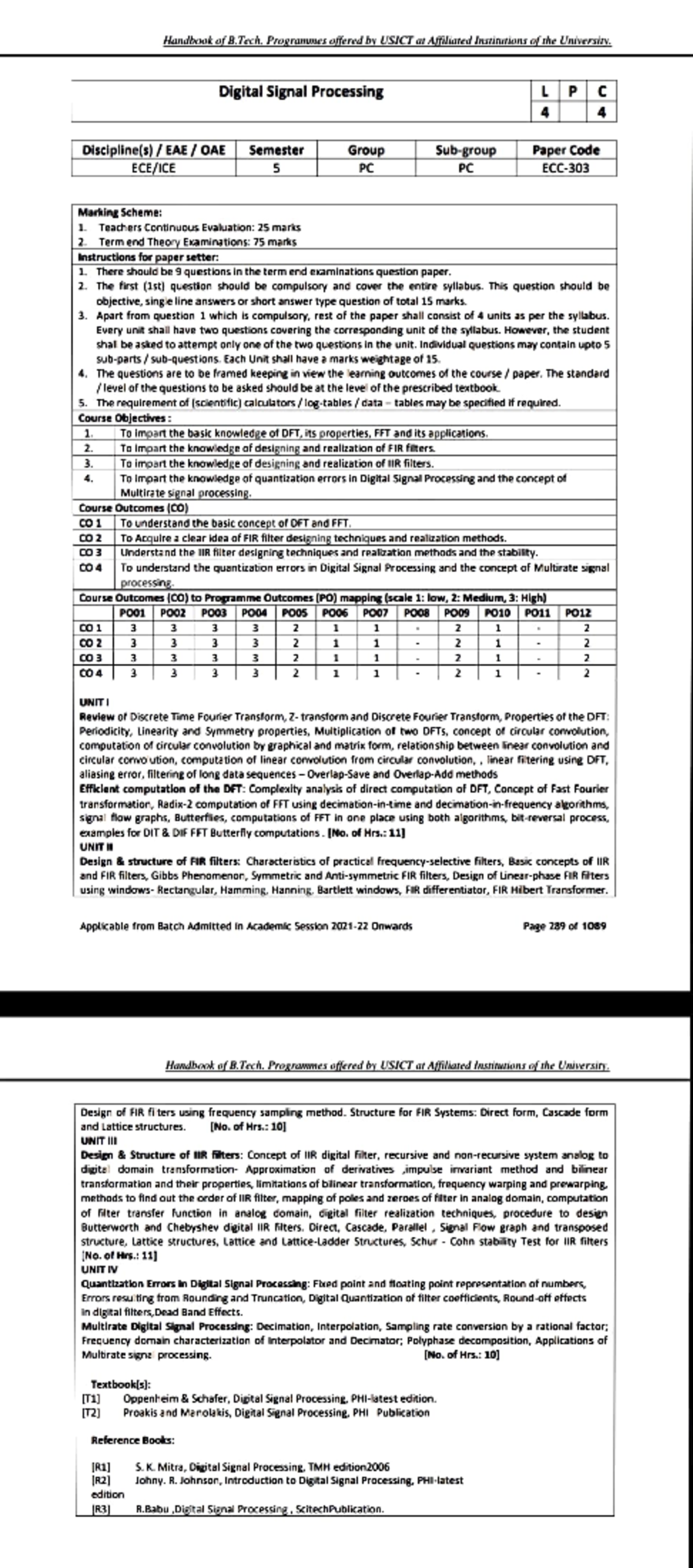 5th sem syllabus - important notes - ####### Marking Scheme: Discipline ...