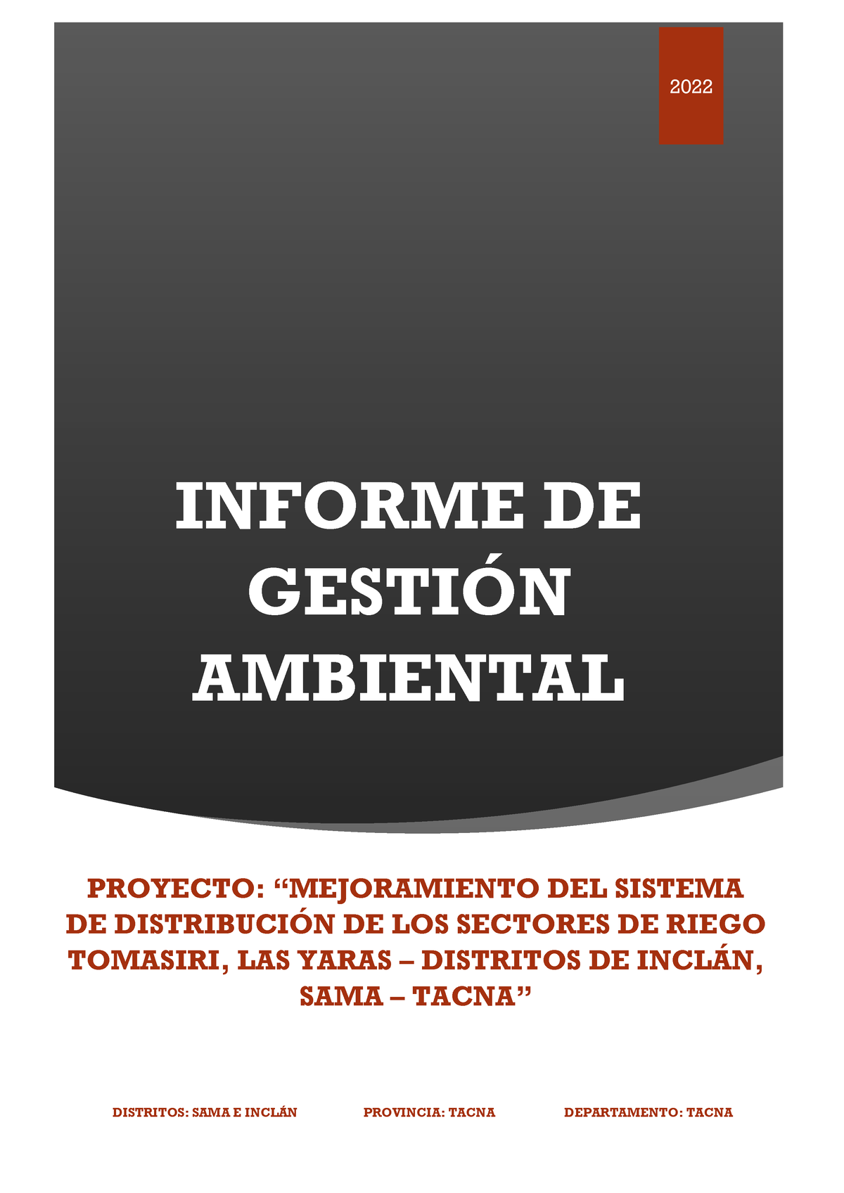 Informe De Gestión Ambiental - Medio Ambiente Y Desarrollo Sostenible ...