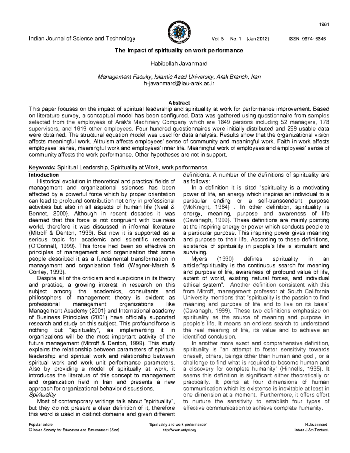 Article 32 this is a good for researchers Indian Journal of Science