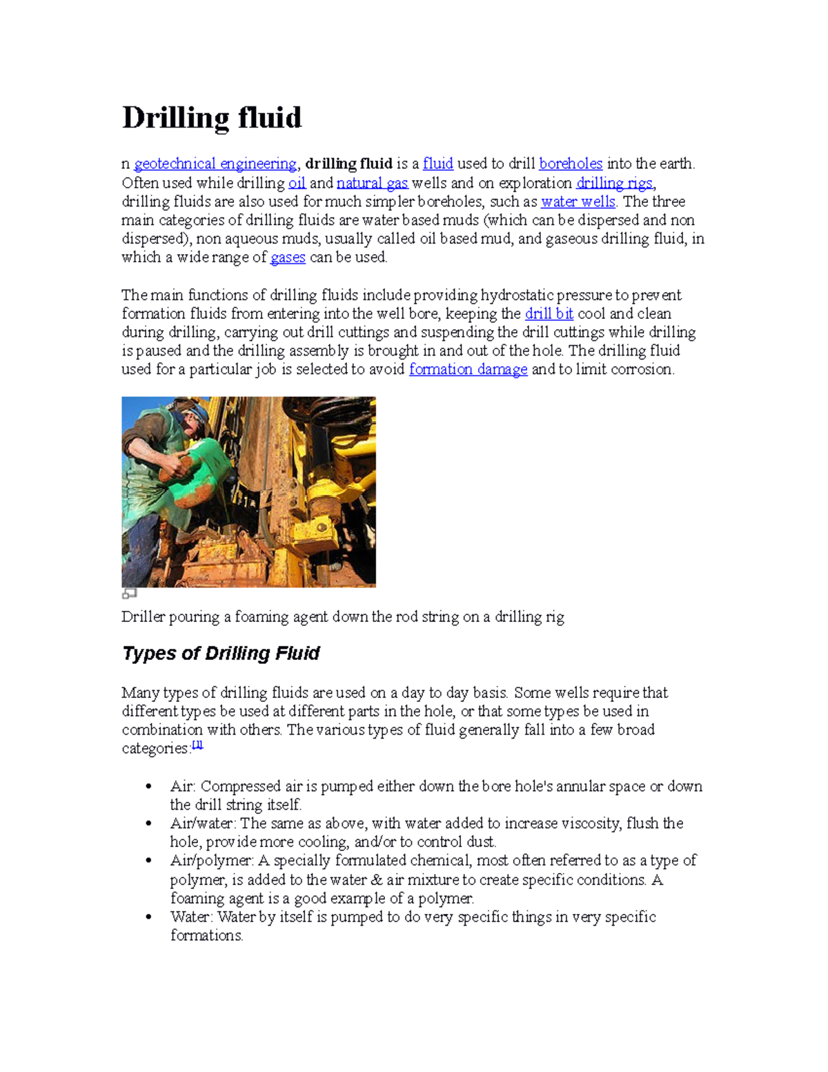 Drilling fluid Questions and answers to drill and blast Drilling