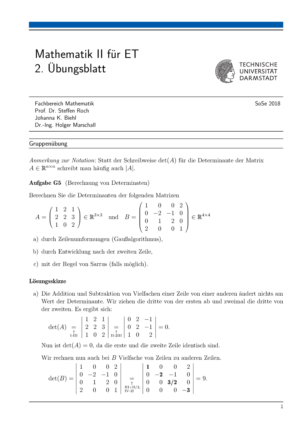 Uebungsblatt-02 Loesungsskizze - Mathematik II Für ET 2. Übungsblatt ...