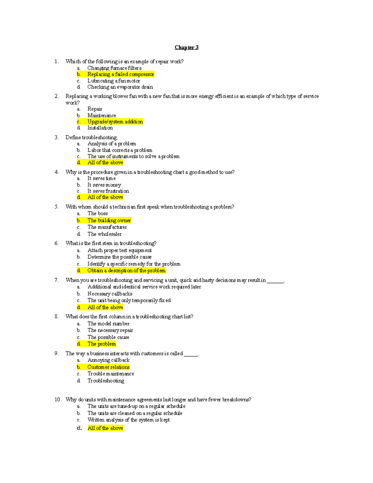 Modern Refrigeration&Air Chapter 3 Review - Chapter 3 Which of the ...